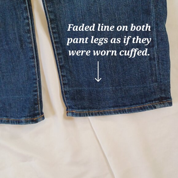 Lucky Brand Cropped Jeans Easy Rider Cop Midrise Dark Wash Stretch Size 30 - Picture 7 of 14